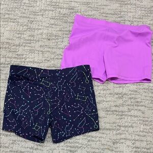 Girls' Active Shorts Duo - Magenta & Constellation Navy
